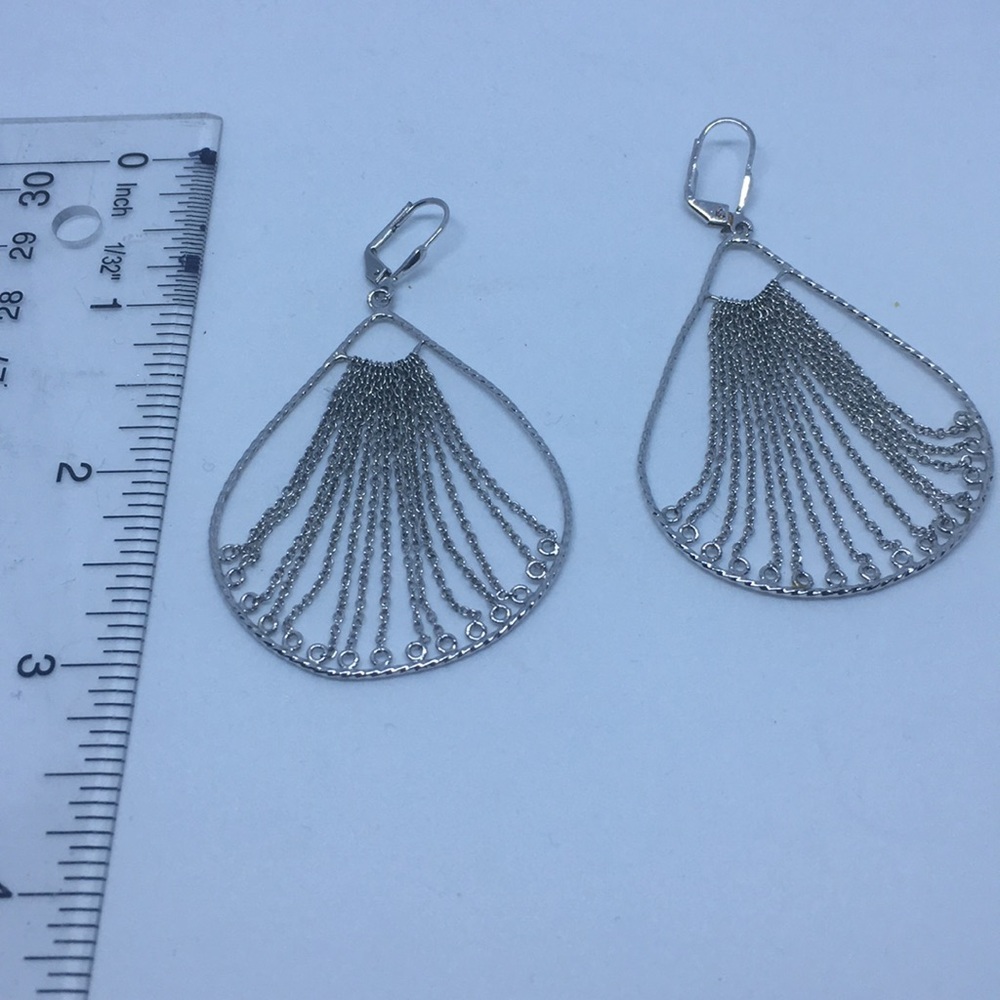Silver tone Chain Earrings